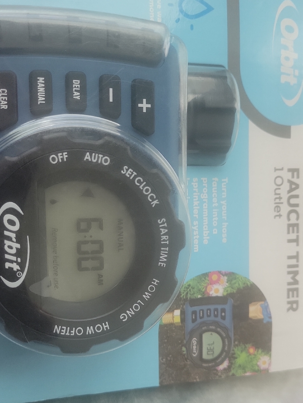 Blue Digital Faucet Timer - Programmable Watering Controller - Picture 5 of 6